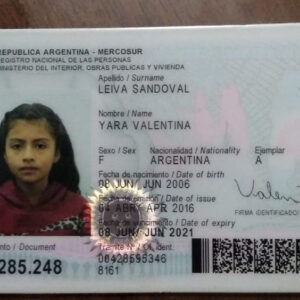 Argentina ID Card For Sale