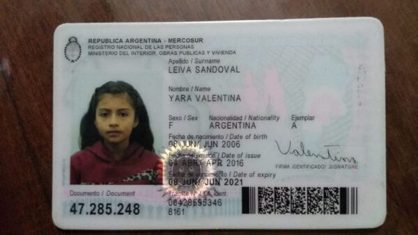 Argentina ID Card For Sale